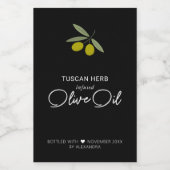 Homemade Infused Olive Oil Wine Label Wijn Etiket (Enkel label)