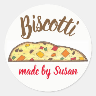 Homemade Italy biscotti gepersonaliseerd door Ronde Sticker