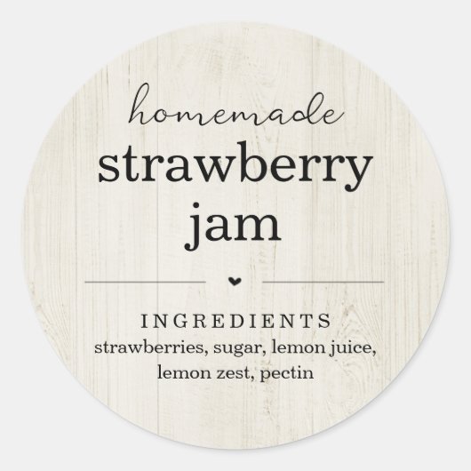 Homemade Jam/Food Canning Jar Label Sticker (Voorkant)