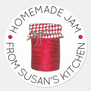 Homemade Jam Jelly-fruitconserven van keuken Ronde Sticker