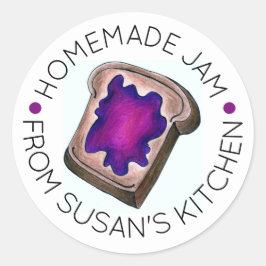Homemade Jam Jelly-fruitconserven van keuken Ronde Sticker