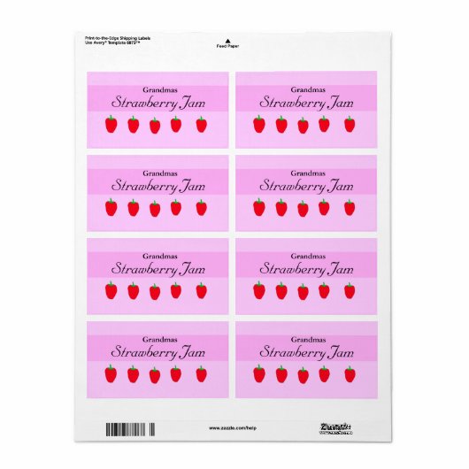 Homemade Jam Label (Full Sheet)