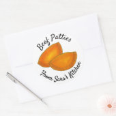 Homemade Jamaican Beef Patties uit de keuken van Ronde Sticker (Envelop)
