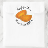 Homemade Jamaican Beef Patties uit de keuken van Ronde Sticker (Tas)