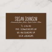 Homemade Jams Jellies Apple Butter Ingeblikte Goed Visitekaartje (Achterkant)