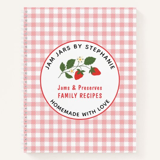Homemade Jams Pslaat Red Pset Recipe Notitieboek (Voorkant)