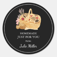 Homemade just for you cookies label