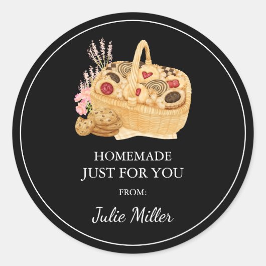 Homemade just for you cookies label (Voorkant)