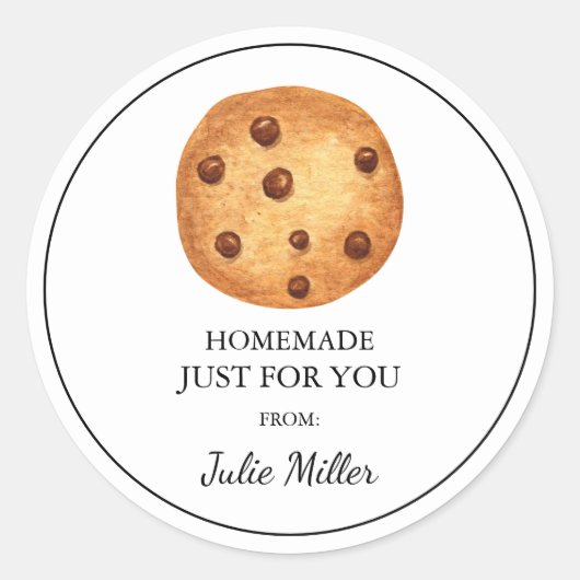 Homemade just for you cookies label (Voorkant)