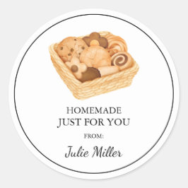 Homemade just for you cookies label