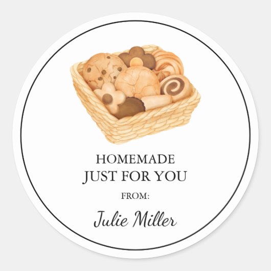 Homemade just for you cookies label (Voorkant)