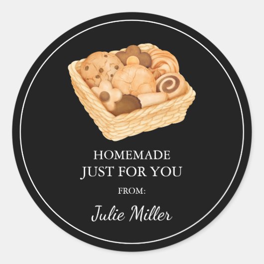 Homemade just for you cookies label (Voorkant)