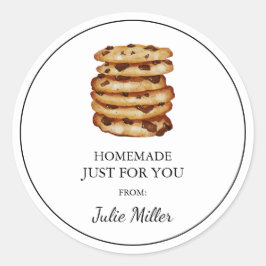 Homemade just for you cookies label