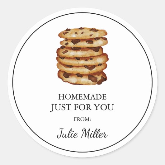 Homemade just for you cookies label (Voorkant)