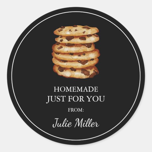 Homemade just for you cookies label (Voorkant)
