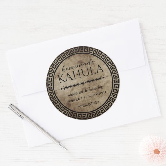 Homemade Kahula Persoonlijk Ronde Sticker (Envelop)