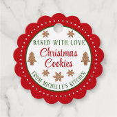 Homemade kerstkoekjes bedankjes labels (Voorkant)