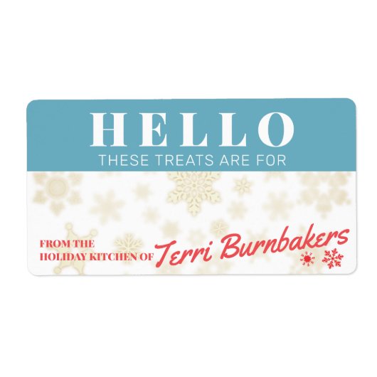 Homemade kerstkoekjes die bakken van etiket (Voorkant)