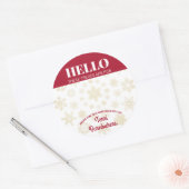 Homemade kerstkoekjes die bakken van ronde sticker (Envelop)