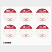 Homemade kerstkoekjes die bakken van ronde sticker (Vel)