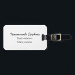 Homemade-kokers voegen jouw tekst-naam toe, aangep bagagelabel<br><div class="desc">Ontwerp</div>