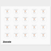 Homemade-kokers voegen jouw tekst-naam toe, aangep ronde sticker (Vel)