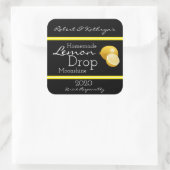 Homemade Lemon Drop Moonshine - Gepersonaliseerd Vierkante Sticker (Tas)