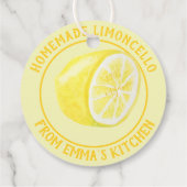 Homemade Limoncello - 100% organisch Bedankjes Labels (Achterkant)