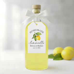 Homemade Limoncello Calligrafie Waterverf Lemon Cadeaulabel
