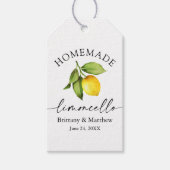 Homemade Limoncello Calligrafie Waterverf Lemon Cadeaulabel (Voorkant)