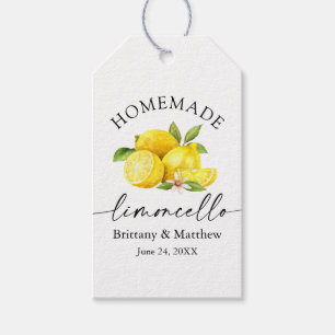 Homemade Limoncello Calligrafie Waterverf Lemons Cadeaulabel