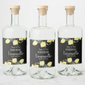 Homemade Limoncello Elegant Modern Wedding Likeurfles Etiket (Flessen)