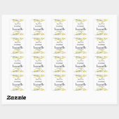 Homemade Limoncello Elegant Modern Wedding Vierkante Sticker (Vel)