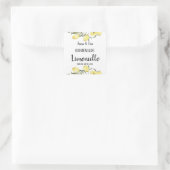 Homemade Limoncello Elegant Modern Wedding Vierkante Sticker (Tas)