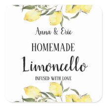 Homemade Limoncello Elegant Modern Wedding