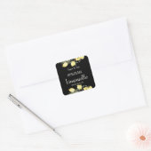 Homemade Limoncello Elegant Modern Wedding Vierkante Sticker (Envelop)
