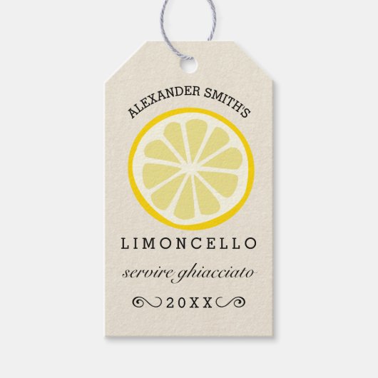 Homemade Limoncello Label | Fles Cadeaulabel (Voorkant)