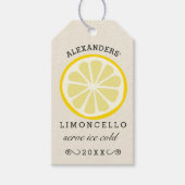 Homemade Limoncello Lemon Slice Cadeaulabel (Voorkant)