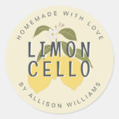 Homemade Limoncello  Lemons Label (Voorkant)
