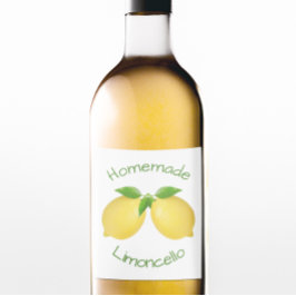Homemade Limoncello Likeurfles Etiket