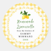 Homemade Limoncello Liqueur Label (Voorkant)