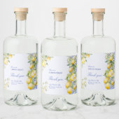 Homemade Limoncello Mediterranean Tile Thank you Likeurfles Etiket (Flessen)