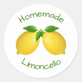 Homemade Limoncello Ronde Sticker (Voorkant)