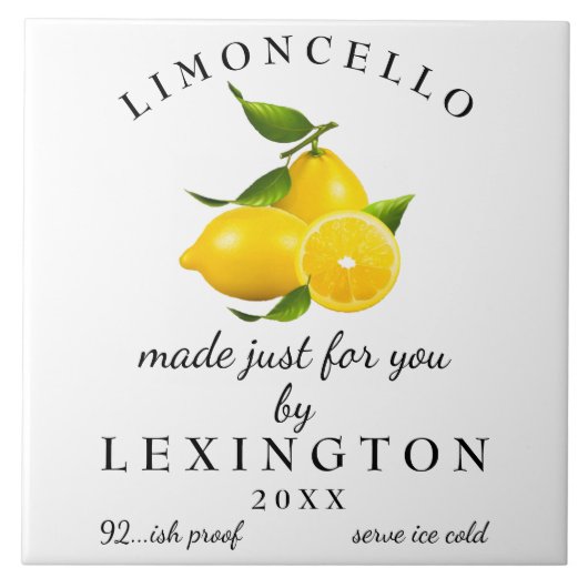 Homemade Limoncello Tegeltje (Voorkant)