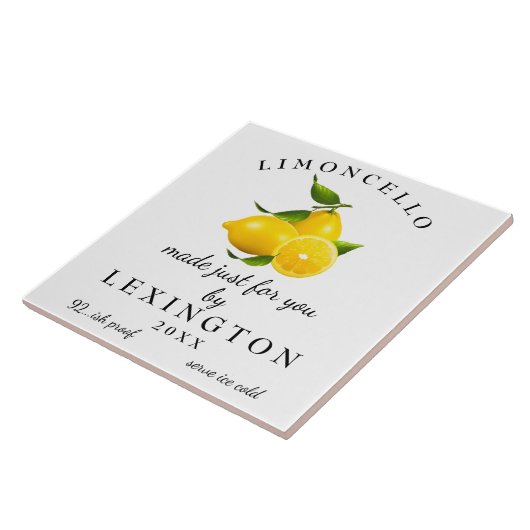 Homemade Limoncello Tegeltje (Zijkant)