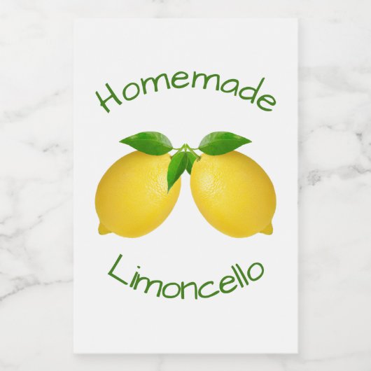 Homemade Limoncello Wijn Etiket (Enkel label)