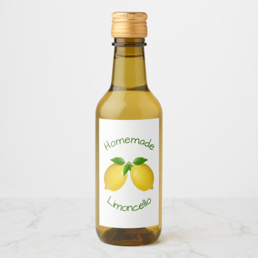 Homemade Limoncello Wijn Etiket (Voorkant)