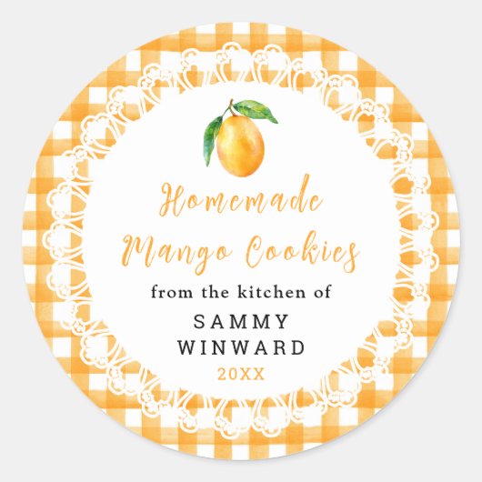 Homemade Mango Cookie Label (Voorkant)