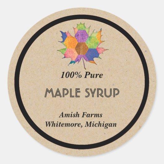 Homemade Maple Syrup Sticker (Voorkant)