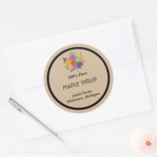 Homemade Maple Syrup Sticker (Envelop)